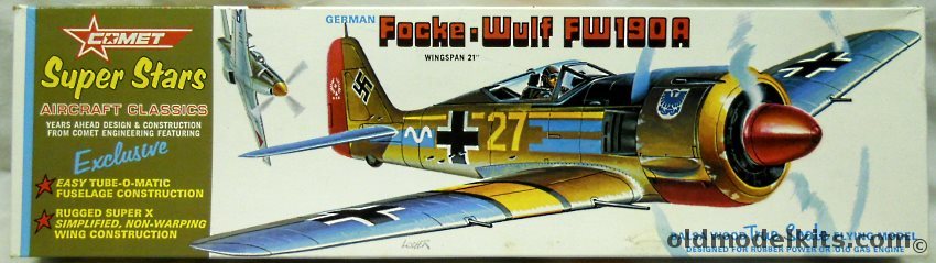 Comet Focke-Wulf FW-190A - 'Super Stars' Series 21 inch Wingspan Flying Model, 1621 plastic model kit